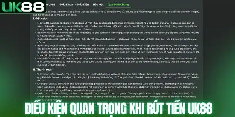 Quy Trình Rút Tiền UK88 Chi Tiết, Thành Công 100% - mapg