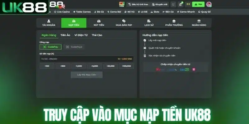 Nạp Tiền UK88 - Hướng Dẫn Nhanh Chóng, An Toàn Cho Người Mới - mapg
